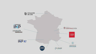 Carte des partenaires du projet Emergences.
