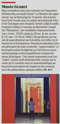 Encart dans *La Provence* du 8 novembre 2024.