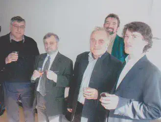 Le jury était consistué (de gauche à droite) de Jeanny Hérault (Rapporteur), Michel Imbert (Président), Yves Burnod (Rapporteur, absent de la photo), Manuel Samuelides (Directeur de thèse) et Simon Thorpe (Co-directeur de thèse).