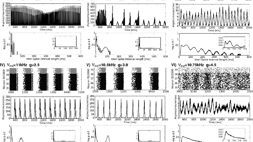 Phase space analysis of networks based on biologically realistic parameters